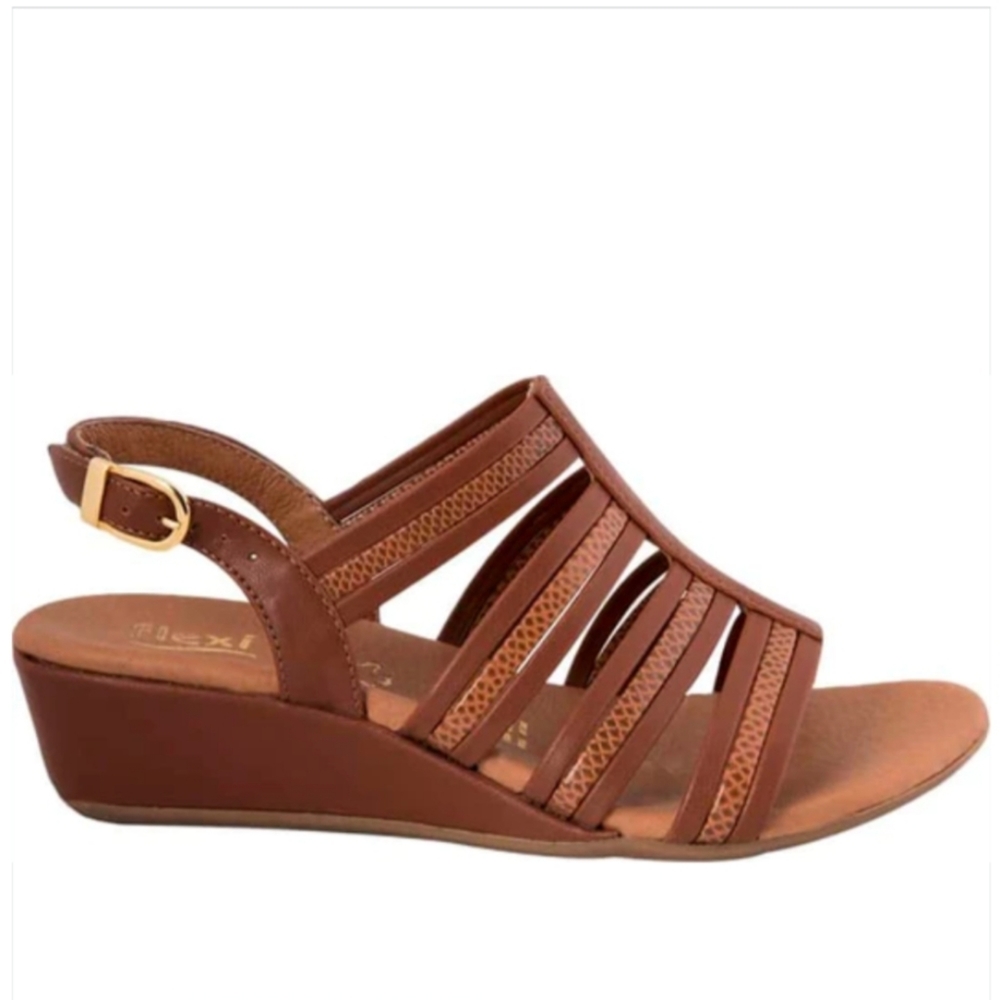 Flexi strappy wedge heels women's size 6